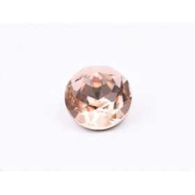0669-Austria Chaton Round Stone, 7mm, Vintage Rose Silver Foiled - 1 buc