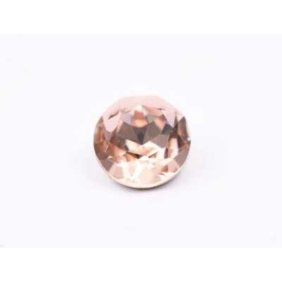 0669-Austria Chaton Round Stone, 7mm, Vintage Rose Silver Foiled - 1 buc