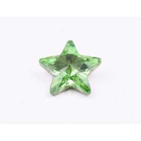 P4553-Cristal Star Fancy Stone, 10mm, Peridot Silver Foiled - 1 buc
