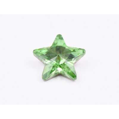 P4553-Cristal Star Fancy Stone, 10mm, Peridot Silver Foiled - 1 buc