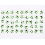 P4553-Cristal Star Fancy Stone, 10mm, Peridot Silver Foiled - 1 buc