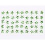 P4553-Cristal Star Fancy Stone, 10mm, Peridot Silver Foiled - 1 buc