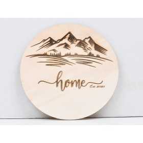L756-Decoratiune lemm " Home ... " 22 cm - 1 buc