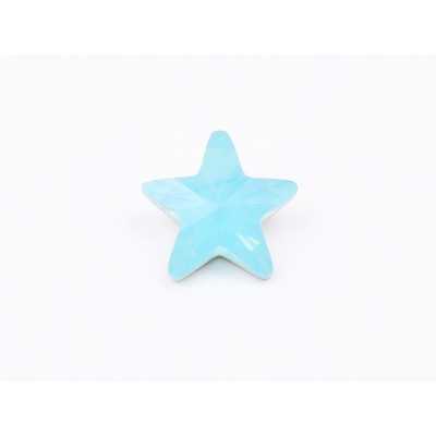 P4558-Cristal Star Fancy Stone, 10mm, Caribbean Blue Opal Silver Foiled - 1 buc