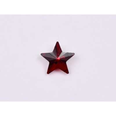 P4560-Cristal Star Fancy Stone, 10mm, Siam Silver Foiled - 1 buc