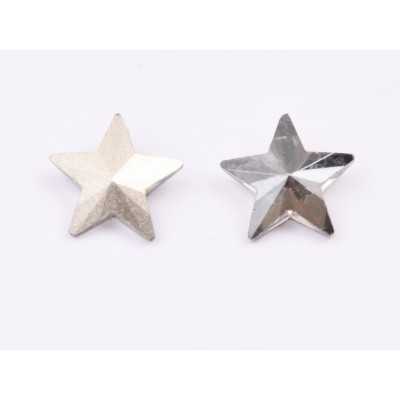 P4561-Cristal Star Fancy Stone, 10mm, Crystal Satin Silver Foiled - 1 buc