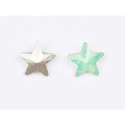 P4565-Cristal Star Fancy Stone, 10mm, Pacific Opal Silver Foiled - 1 buc