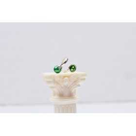 Inel asimetric cu perla si cristal GreenDelight
