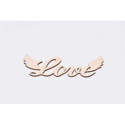 L774-Text lemn "Love" 20x7 cm - 1 buc