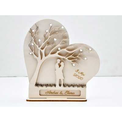 L780-Decoratiune lemn "Love tree " 20x19cm