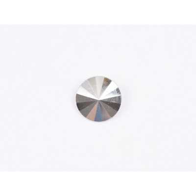 P4573-Austria Rivoli Round Stone, 12mm, Crystal Comet Argent Light Silver Foiled - 1 buc
