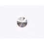 P4573-Austria Rivoli Round Stone, 12mm, Crystal Comet Argent Light Silver Foiled - 1 buc