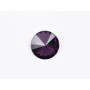 P4575-Austria Rivoli Round Stone, 12mm, Amethyst Silver Foiled - 1 buc