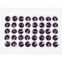 P4575-Austria Rivoli Round Stone, 12mm, Amethyst Silver Foiled - 1 buc