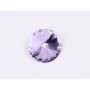 P4578-Austria Rivoli Round Stone, 12mm, Violet Silver Foiled - 1 buc