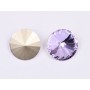 P4578-Austria Rivoli Round Stone, 12mm, Violet Silver Foiled - 1 buc