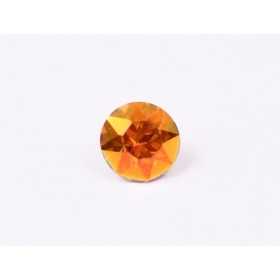 0678-Austria Chaton Round Stone, 7mm, Crystal Copper Silver Foiled - 1 buc