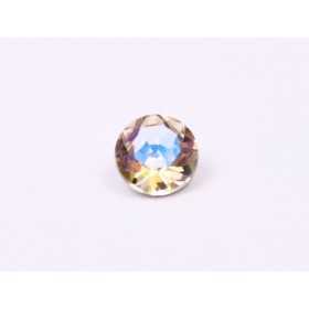0708-Austria Chaton Round Stone, 7mm, Crystal Paradise Shine Silver Foiled - 1 buc