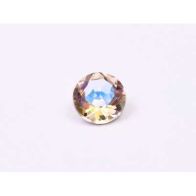 0708-Austria Chaton Round Stone, 7mm, Crystal Paradise Shine Silver Foiled - 1 buc