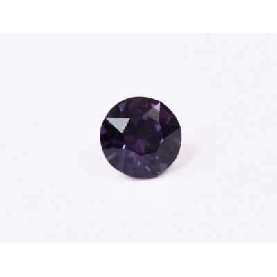 0711-Austria Chaton Round Stone, 7mm, Purple Velvet Silver Foiled - 1 buc