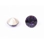 0711-Austria Chaton Round Stone, 7mm, Purple Velvet Silver Foiled - 1 buc