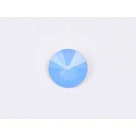 P4581-Austria Rivoli Round Stone, 12mm, Air Blue Opal Silver Foiled - 1 buc