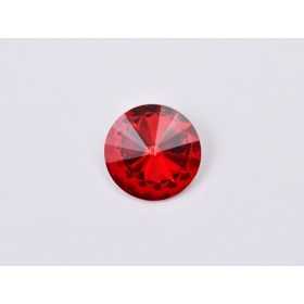 P4583-Austria Rivoli Round Stone, 12mm, Hyacinth Silver Foiled - 1 buc