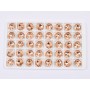P4584-Austria Rivoli Round Stone, 12mm, Juicy Peach Silver Foiled - 1 buc