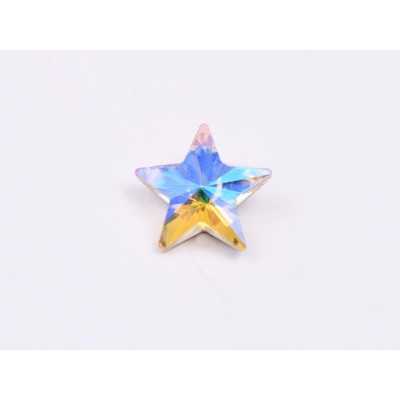 P4589-Cristal Star Fancy Stone, 10mm, Crystal Paradise Shine Silver Foiled - 1 buc