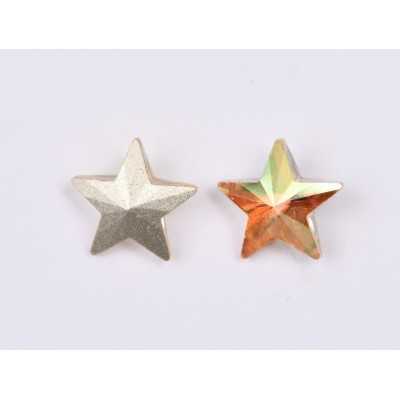 P4590-Cristal Star Fancy Stone, 10mm, Crystal Sun Silver Foiled - 1 buc