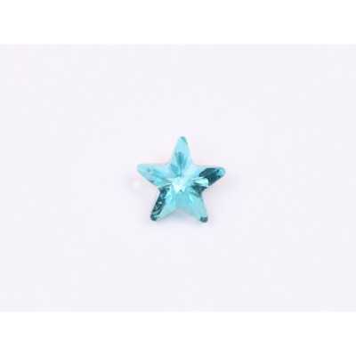 P4593-Cristal Star Fancy Stone, 10mm, Aquamarine Silver Foiled - 1 buc