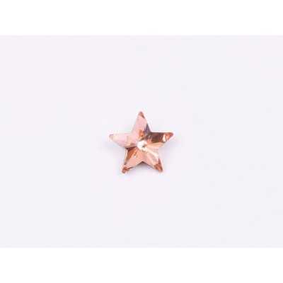P4594-Cristal Star Fancy Stone, 10mm, Padparadscha Silver Foiled - 1 buc