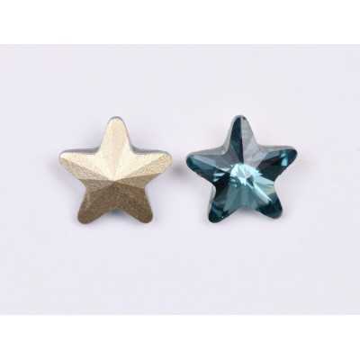 P4601-Cristal Star Fancy Stone, 10mm, Denim Blue Silver Foiled - 1 buc