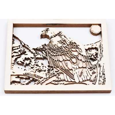 L795-Decoratiune lemn zodia Gemeni10x10cm- 1 buc