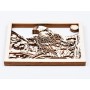 L795-Decoratiune lemn zodia Gemeni10x10cm- 1 buc