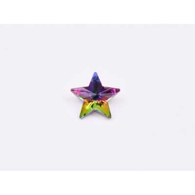 P4607-Cristal Star Fancy Stone, 10mm, Crystal Volcano Silver Foiled - 1 buc