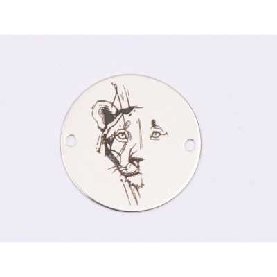 E1628 GS Banut Ag 925 "Lion face" 16.5mm, 0.3mm 1 buc