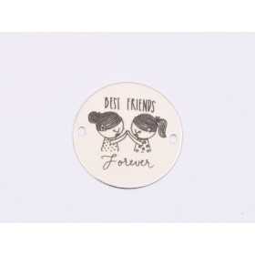 E1631 GS Banut Ag 925 "Best friends Forever" 16.5mm, 0.3mm 1 buc