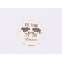 E1631 GS Banut Ag 925 "Best friends Forever" 16.5mm, 0.3mm 1 buc