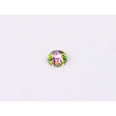 0715-Austria Chaton Round Stone, 7mm, Crystal Vitrail Rose Silver Foiled - 1 buc