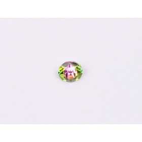 0716-Austria Chaton Round Stone, 6mm, Crystal Vitrail Rose Silver Foiled - 1 buc