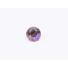 0717-Austria Chaton Round Stone, 7mm, Crystal Ghost Light Silver Foiled - 1 buc