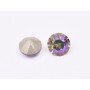 0717-Austria Chaton Round Stone, 7mm, Crystal Ghost Light Silver Foiled - 1 buc