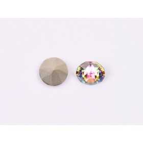 0720-Austria Chaton Round Stone, 6mm, Crystal Volcano Silver Foiled - 1 buc