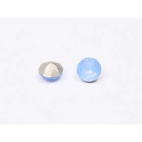 0722-Austria Chaton Round Stone, 6mm, Sapphire Opal Silver Foiled - 1 buc