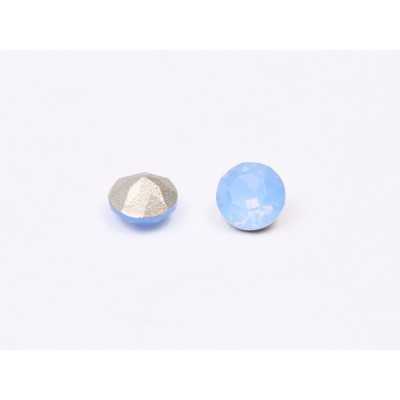 0722-Austria Chaton Round Stone, 6mm, Sapphire Opal Silver Foiled - 1 buc