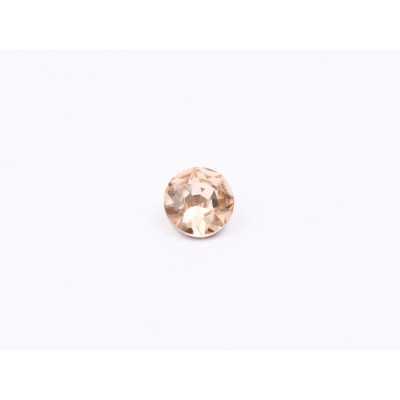 0723-Austria Chaton Round Stone, 6mm, Juicy Peach Silver Foiled - 1 buc