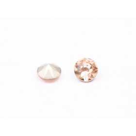 0723-Austria Chaton Round Stone, 6mm, Juicy Peach Silver Foiled - 1 buc