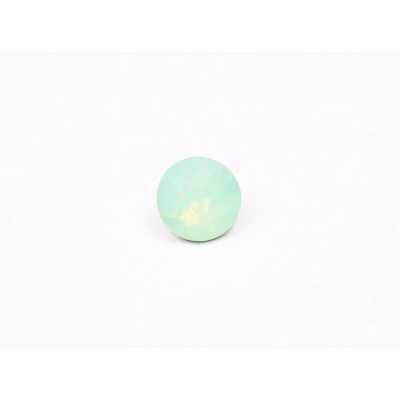 0726 - Austria Chaton Round Stone, 6mm, Chrysolite Opal Silver Foiled - 1 buc