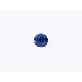 0730- Austria Chaton Round Stone, 6mm, Sapphire Silver Foiled - 1 buc